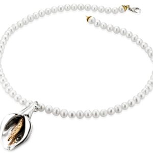 Mikò-Collana calla con perle collezione “Calle”