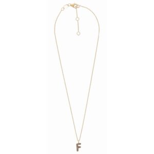 Collana Pesavento Girocollo In Argento Dorato Con Lettera F Polvere Gialla - Silu Gioielli