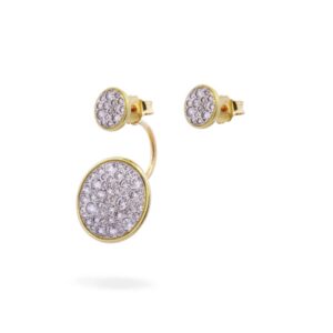 Rue Des Mille Orecchini Asimmetrici Doppio Cerchio Orz 018 M5 Cer Au - Silu Gioielli