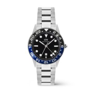 Orologio DW - Iconic GMT Link Black Blue Ceramic Bezel Silver