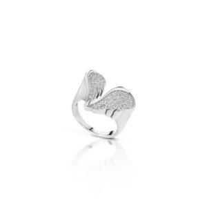 Anello Roberto Giannotti in Argento e Zirconi Bianchi Ali