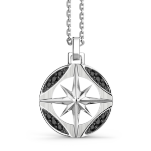 Collana Zancan in argento con pietre nere.